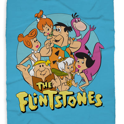 The Flintstones Character Line Up Sherpa Blanket