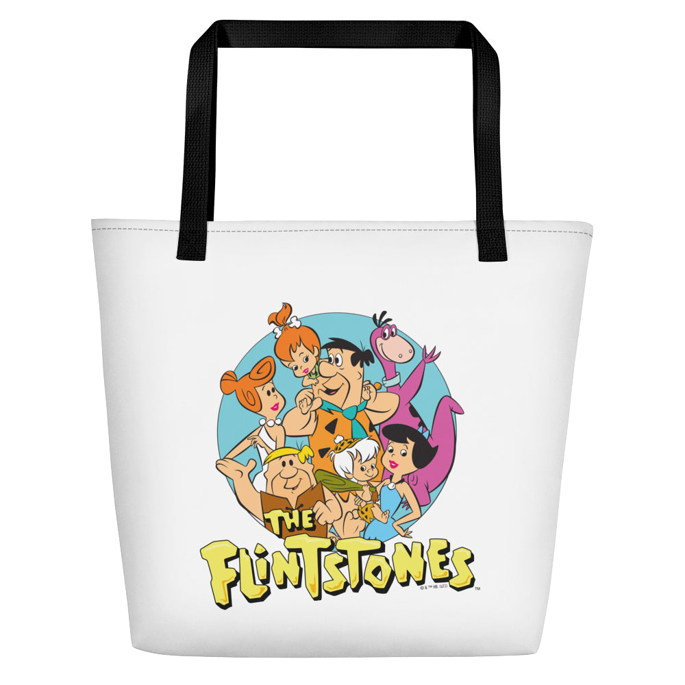 The Flintstones Character Line Up Beach Bag