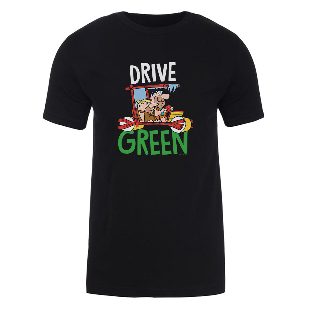 The Flintstones Let's Rock Drive Green Adult Short Sleeve T-Shirt
