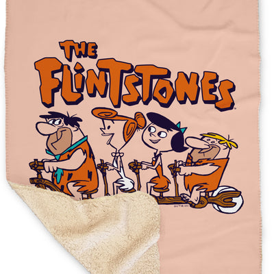 The Flintstones Flintmobile Sherpa Blanket