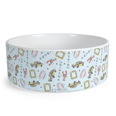 Friends Pattern Pet Bowl