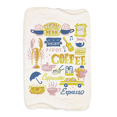 Friends Coffee Sherpa Blanket