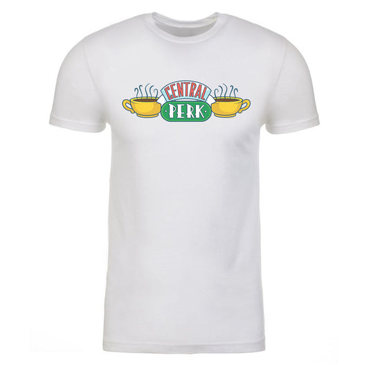 Friends central perk adult short sleeve t-shirt - white