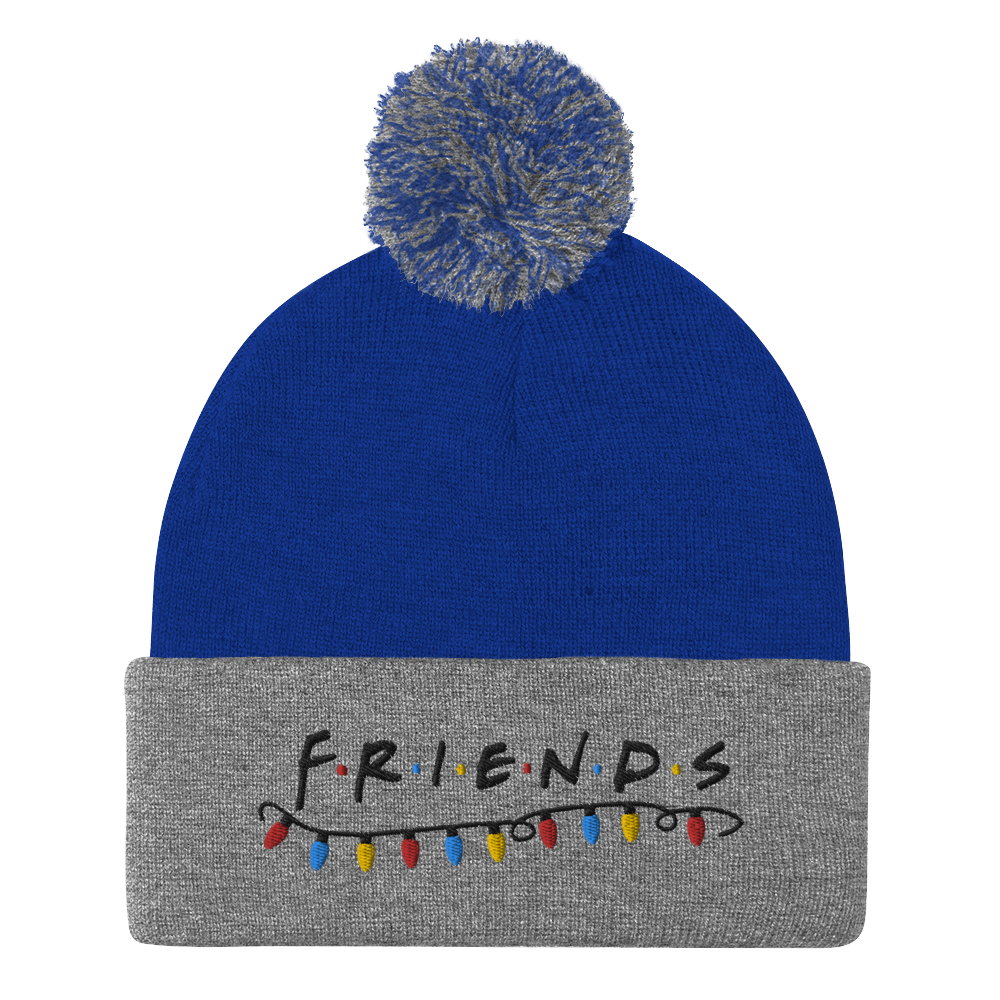 Friends FRDS-HLDY-LOGO Pom Pom Knit Beanie