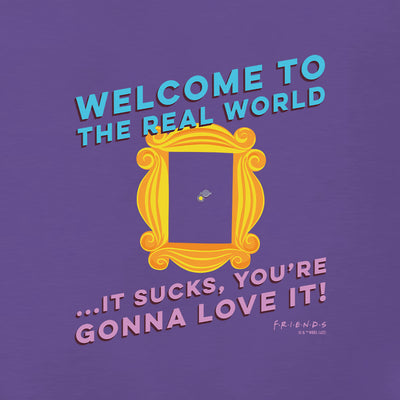 Friends Welcome To The Real World Adult Short Sleeve T-Shirt