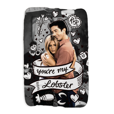 Friends You're My Lobster Rachel & Ross Sherpa Blanket