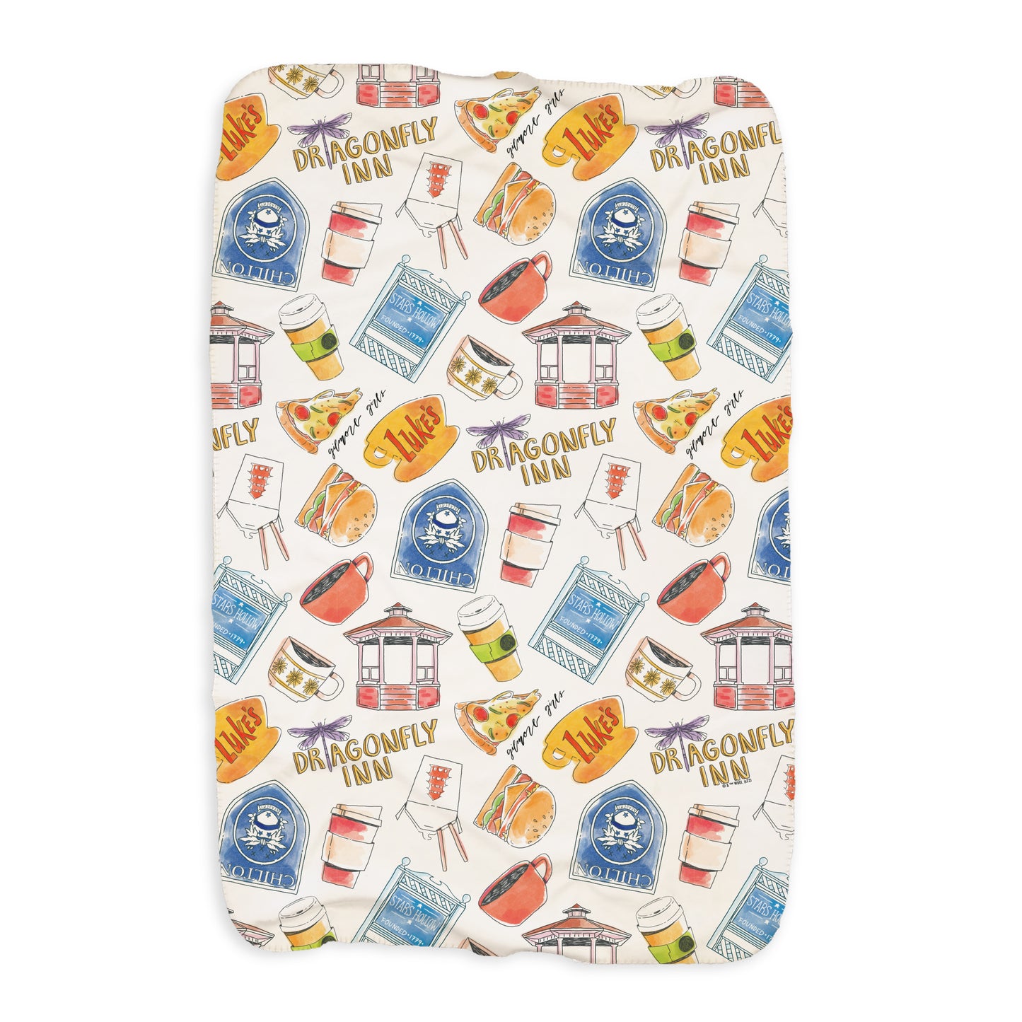 Gilmore Girls All Over Print Pattern Sherpa Blanket