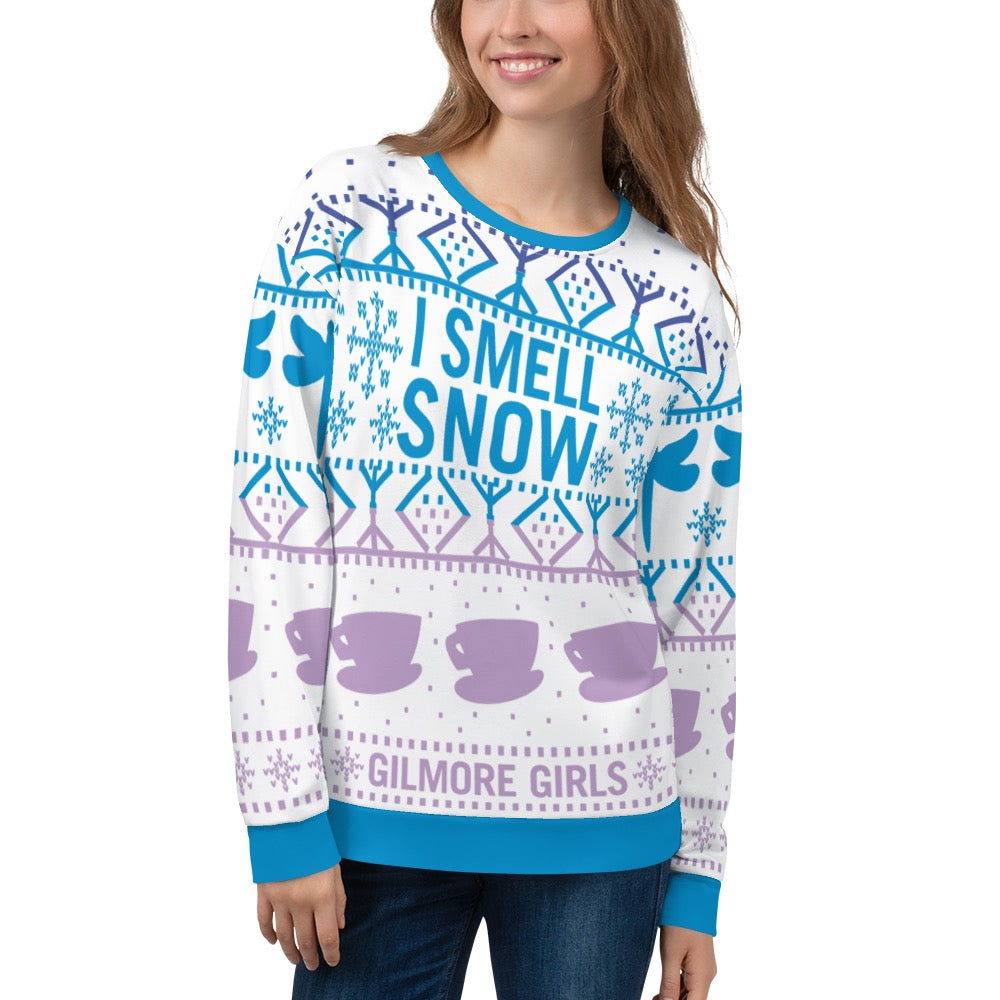 Gilmore Girls I Smell Snow Holiday Crewneck Sweatshirt