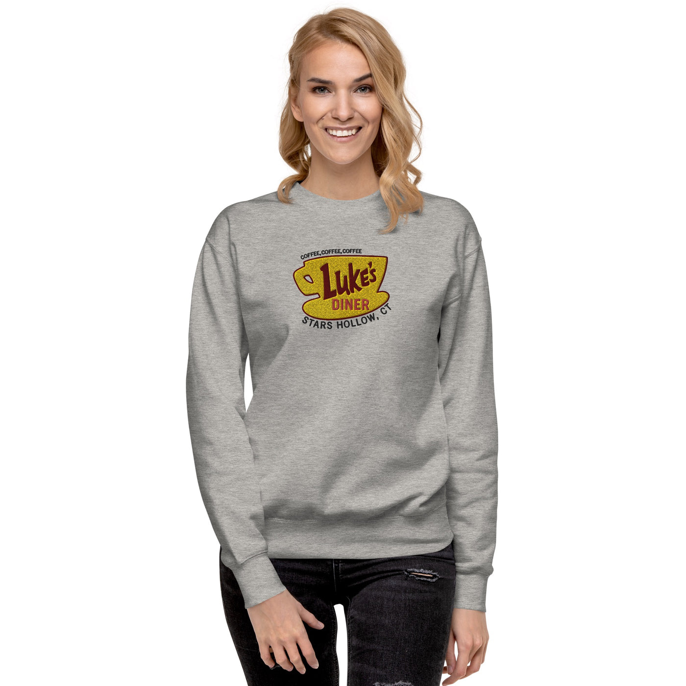 Gilmore Girls Luke’s Diner Embroidered Adult Sweatshirt