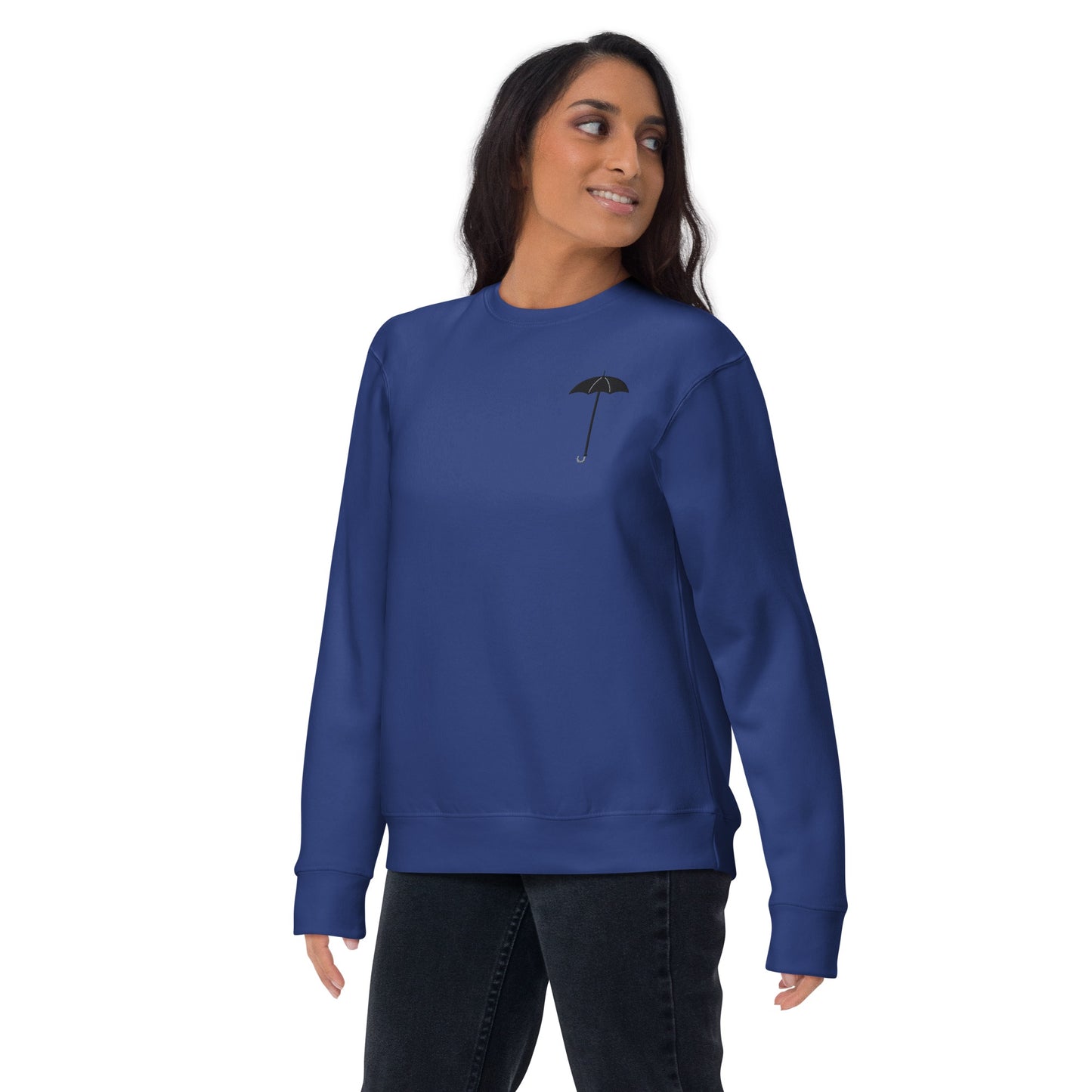 Gilmore Girls In Omnia Paratus Umbrella Embroidered Crewneck Sweatshirt