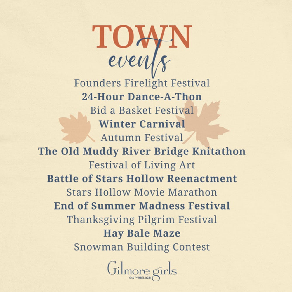 Gilmore Girls Town Events Comfort Colors Adult T-Shirt