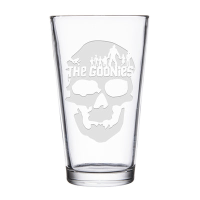 The Goonies Skull Logo Laser Engraved Pint Glass