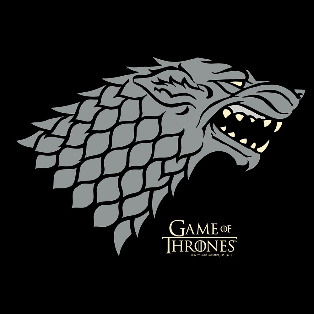 Game of Thrones House Stark Sigil Adult Fleece Hooded Sweatshirt, image size:1000x1000