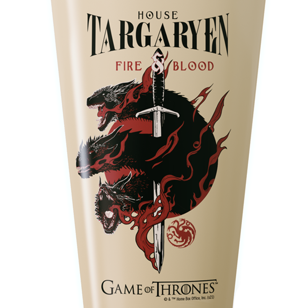 Game of Thrones House Targaryen 17 oz Pint Glass