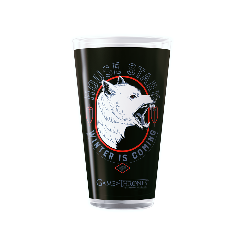 Game of Thrones House Stark Winter Is Coming 17 oz Pint Glass