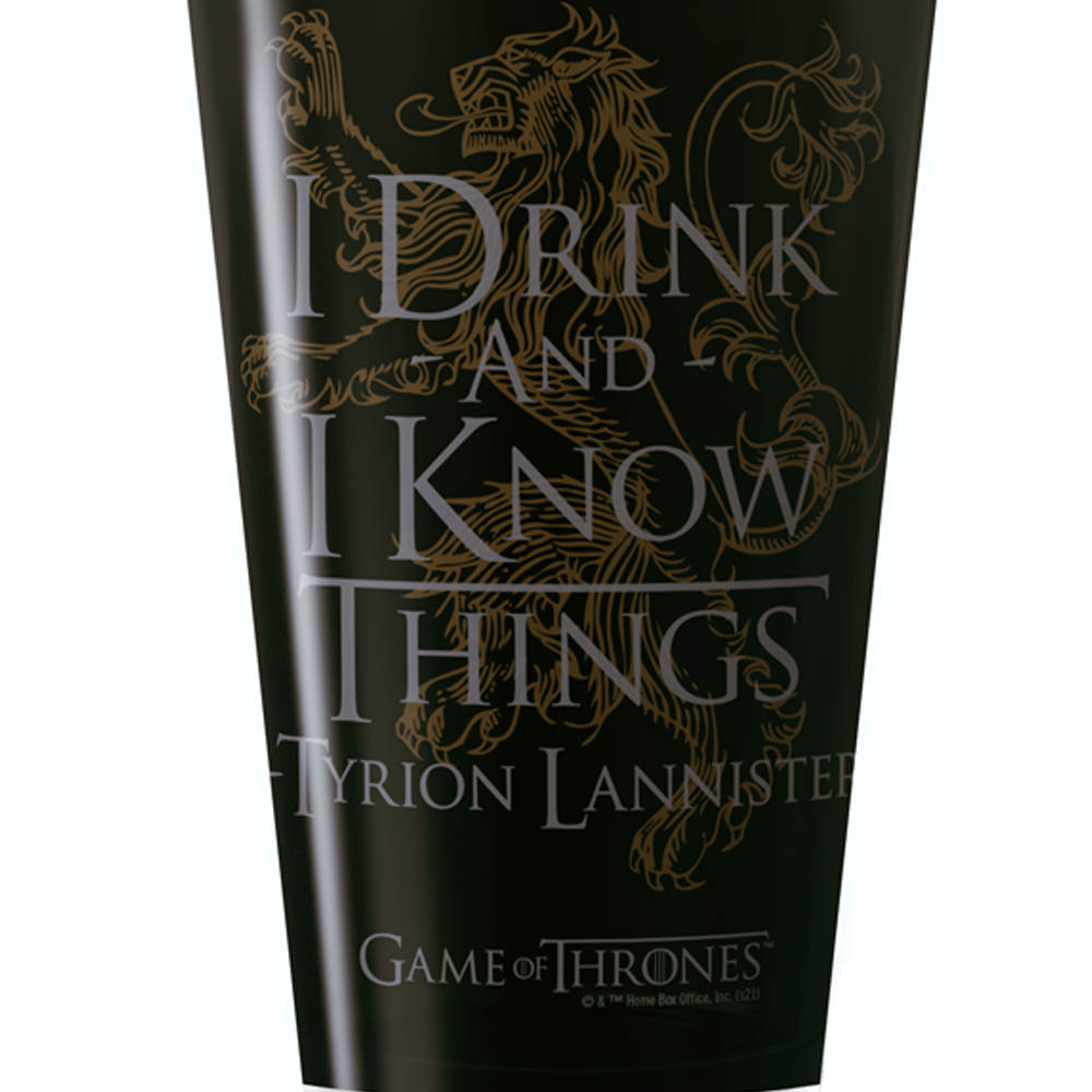 Game of Thrones I Drink and I Know Things 17 oz Pint Glass