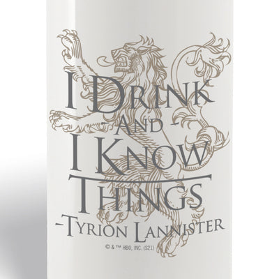 Game of Thrones I Drink and I Know Things 20 oz Screw Top Water Bottle with Straw