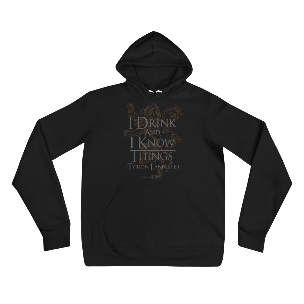 Game of Thrones I Drink and I Know Things Adult Fleece Hooded Sweatshirt
