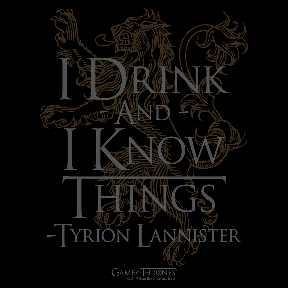 Game of Thrones I Drink and I Know Things Adult Fleece Hooded Sweatshirt