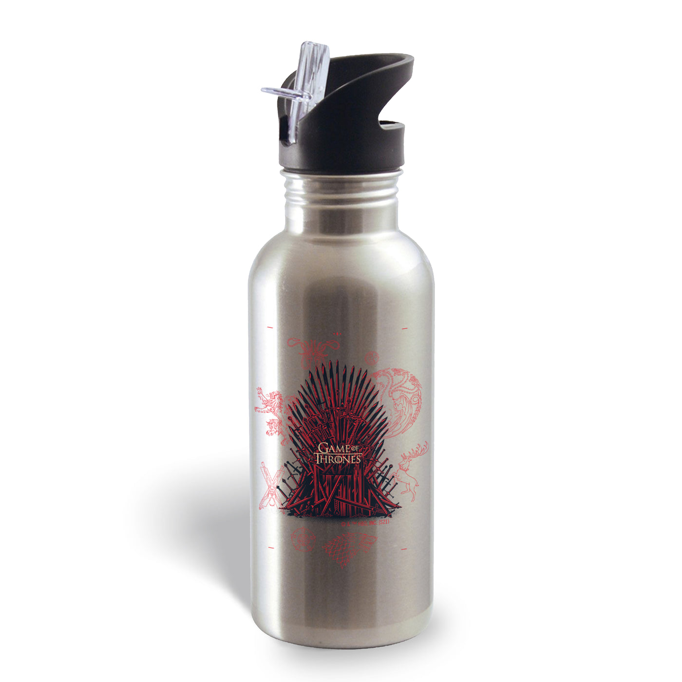 Game of Thrones Iron Throne 20 oz Screw Top Water Bottle with Straw