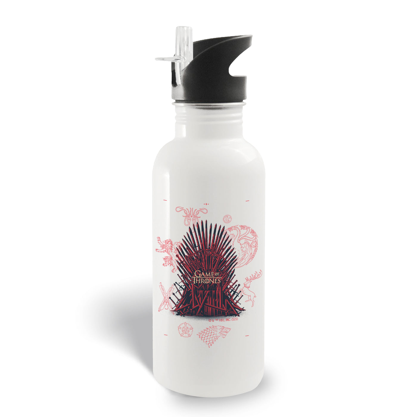 Game of Thrones Iron Throne 20 oz Screw Top Water Bottle with Straw
