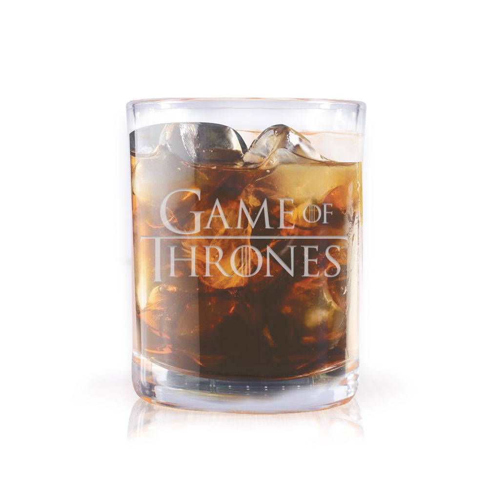 Game of Thrones Logo Laser Engraved Rocks Glass
