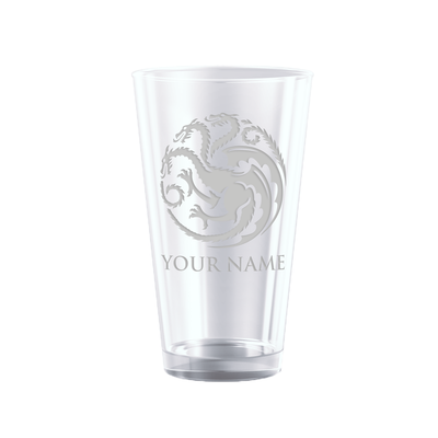 Game of Thrones Targaryen Personalized Laser Engraved Pint Glass