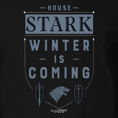 GOT House Stark Winter is Coming Adult Short Sleeve T-Shirt