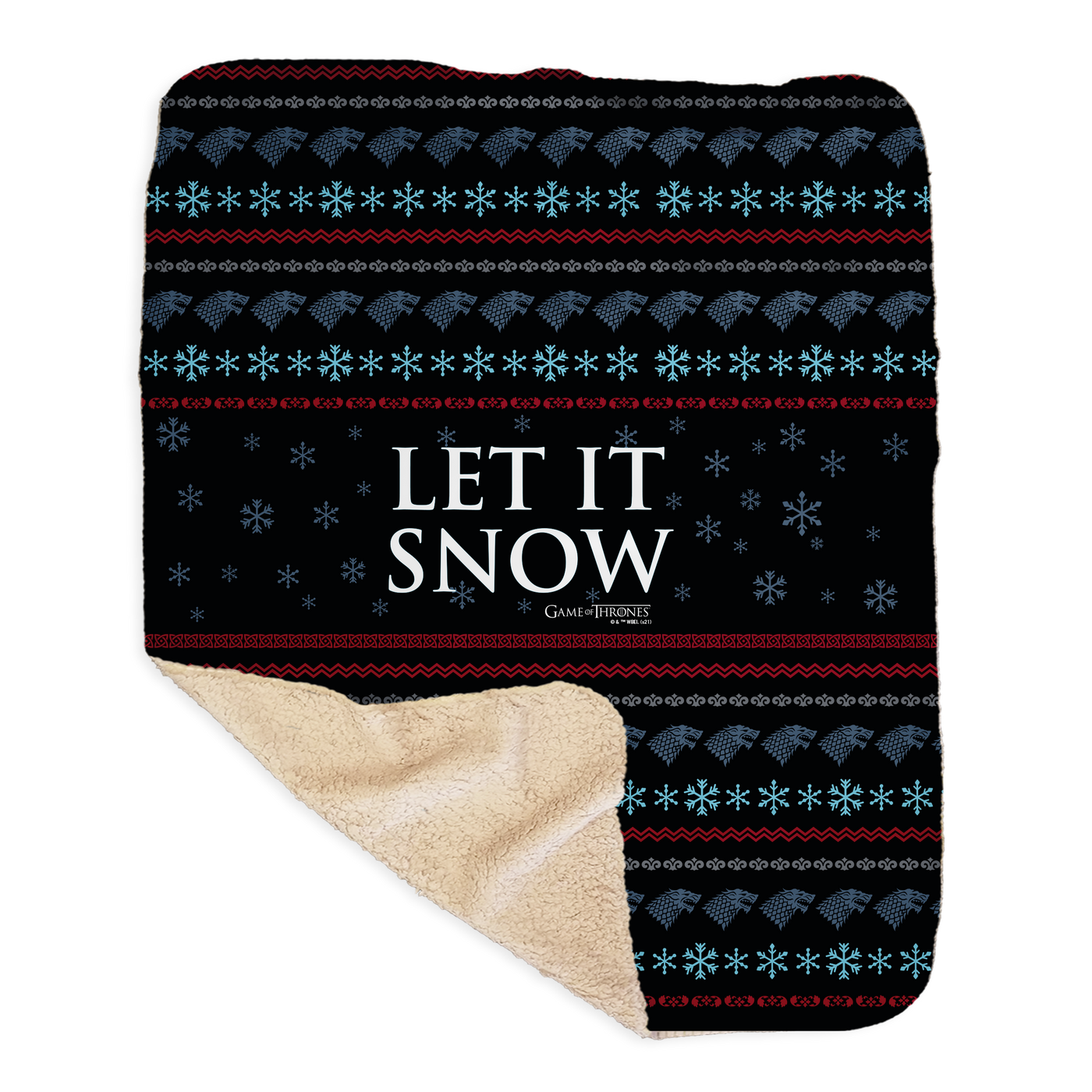 Game of Thrones Let It Snow Holiday Sherpa Blanket
