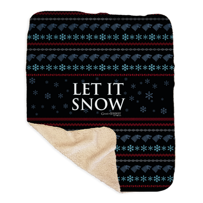 Game of Thrones Let It Snow Holiday Sherpa Blanket