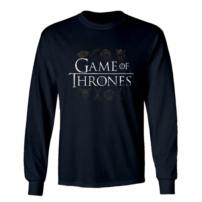 Game of Thrones Houses Adult Long Sleeve T-Shirt