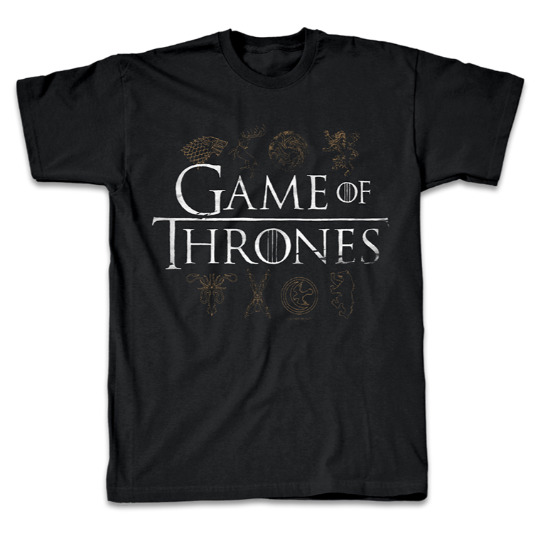 Game of Thrones Houses Adult Short Sleeve T-Shirt