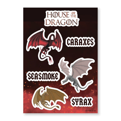 House of the Dragon 3 Dragons Kiss Cut Sticker Sheet