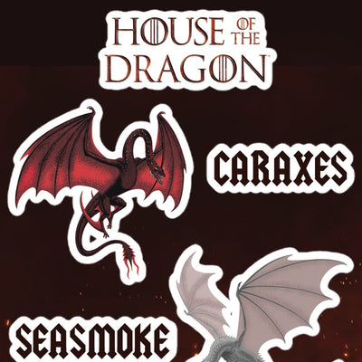 House of the Dragon 3 Dragons Kiss Cut Sticker Sheet