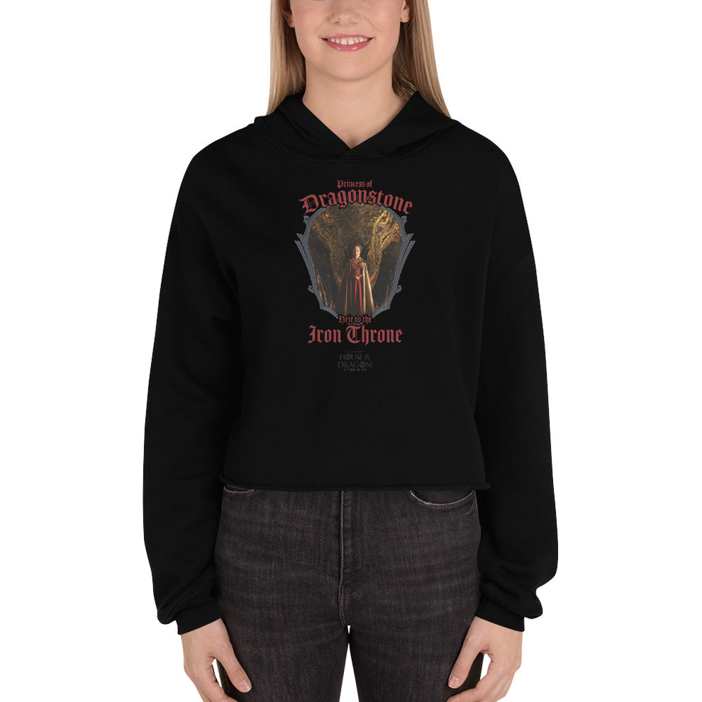 House of the Dragon E1 Princess of Dragonstone Women's Fleece Crop Hooded Sweatshirt