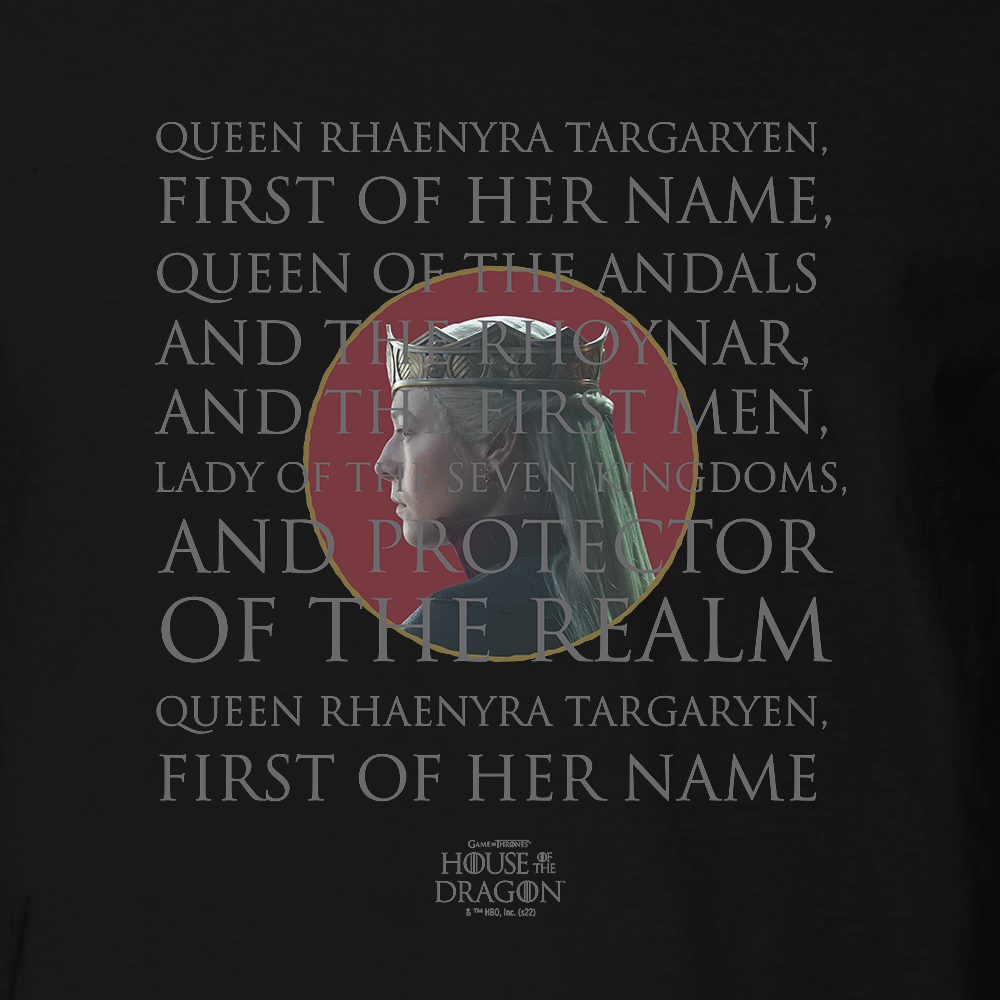 House of the Dragon Episode 10 Queen Rhaenyra Adult Short Sleeve T-Shirt