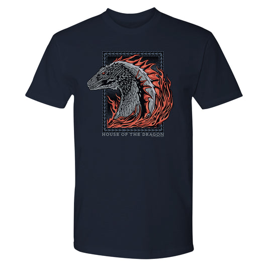 House of the dragon fire dragon adult short sleeve t-shirt - navy