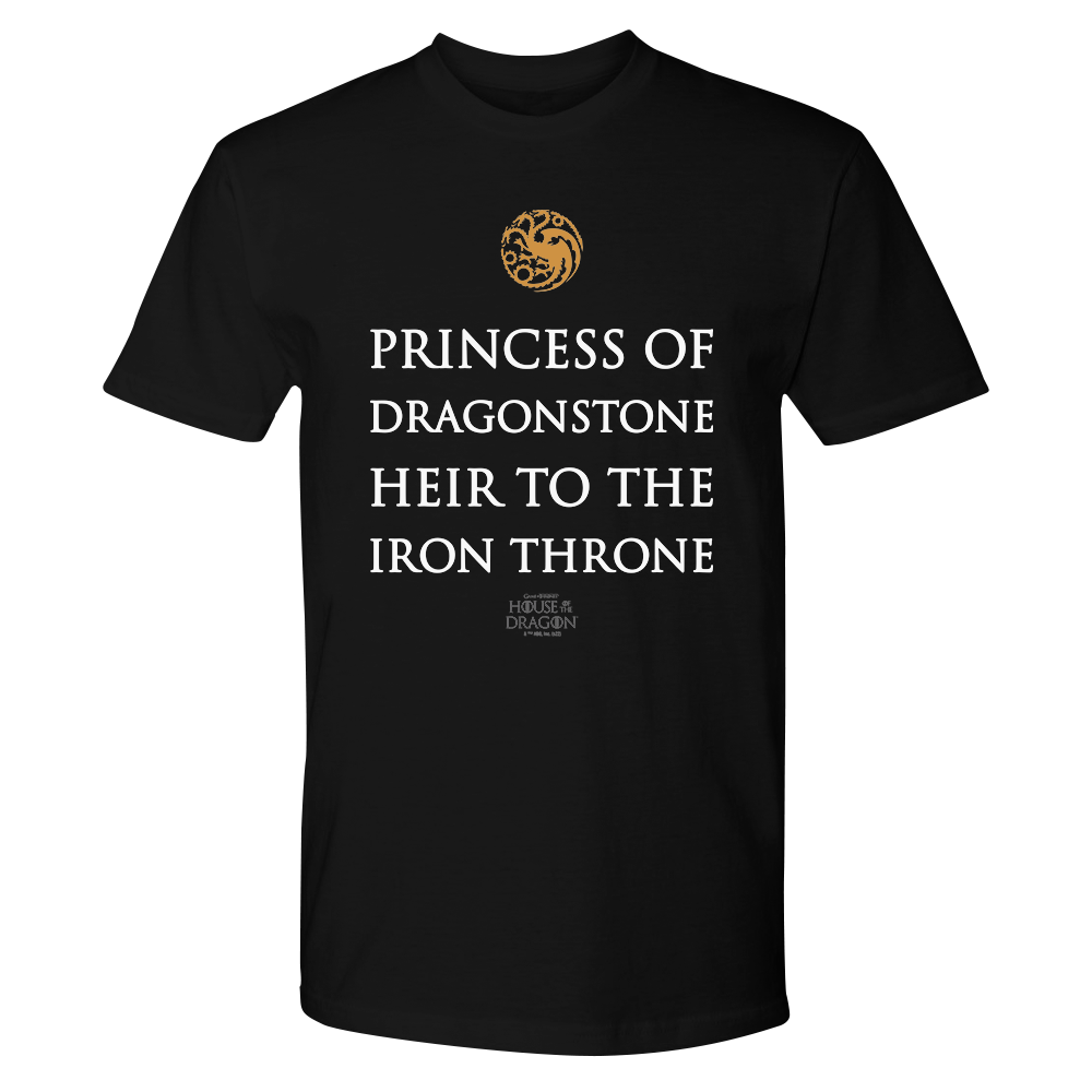 House of the Dragon Heir to the Throne Adult Short Sleeve T-Shirt