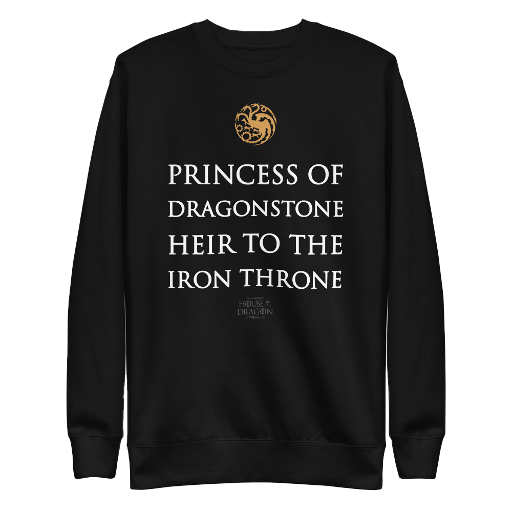 House of the Dragon Heir to the Throne Unisex Fleece Pullover