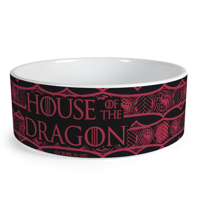 House of the Dragon House Targaryen Pattern Pet Bowl