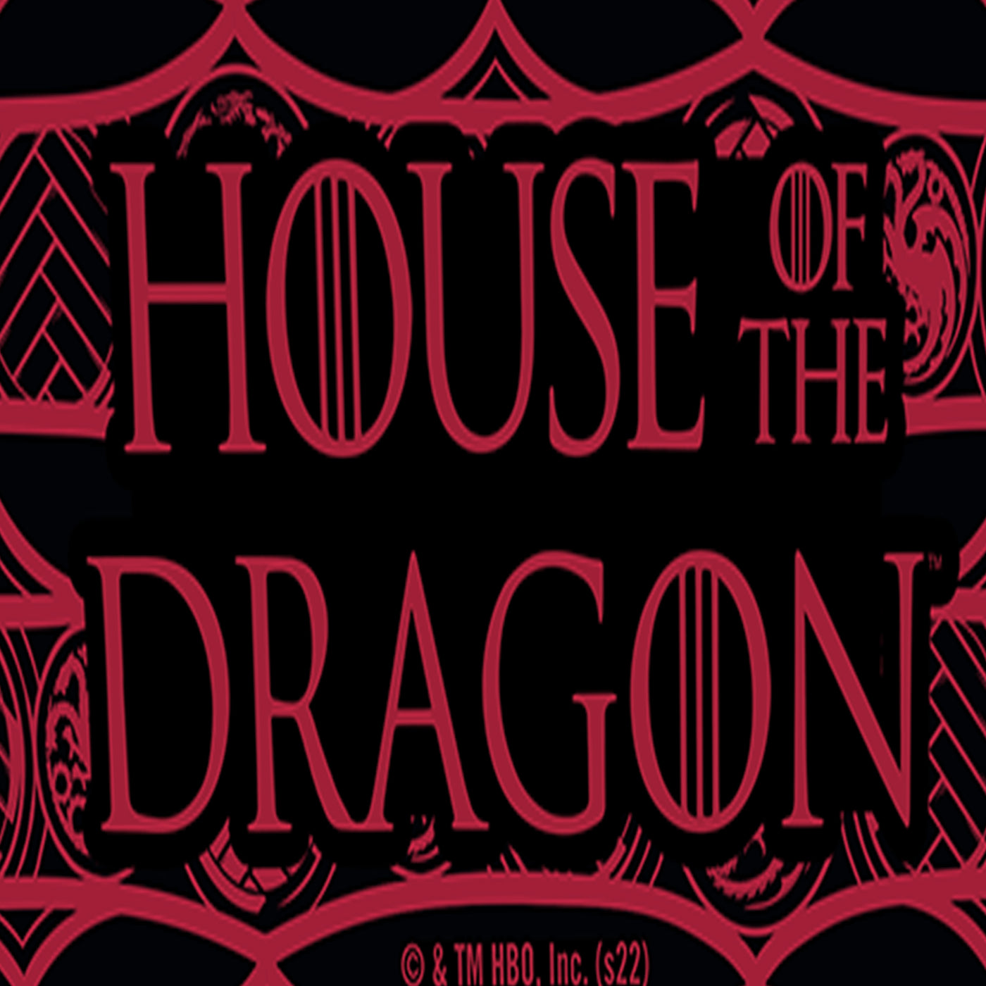 House of the Dragon House Targaryen Pattern Pet Bowl