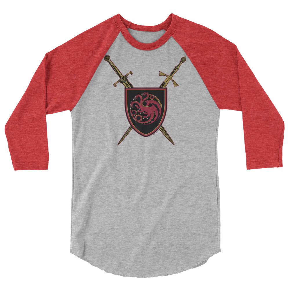 House of the Dragon Swords Unisex 3/4 Sleeve Raglan Shirt