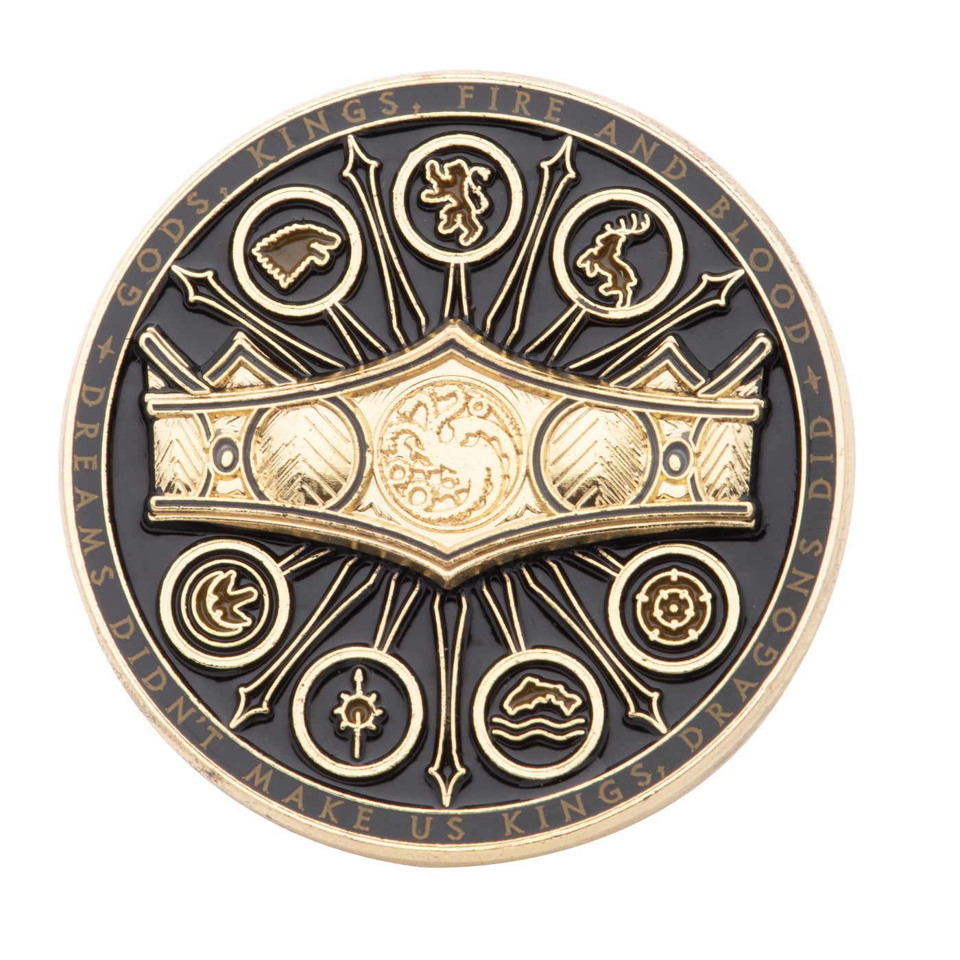 House of the Dragon Crown House Gold Enamel Pin