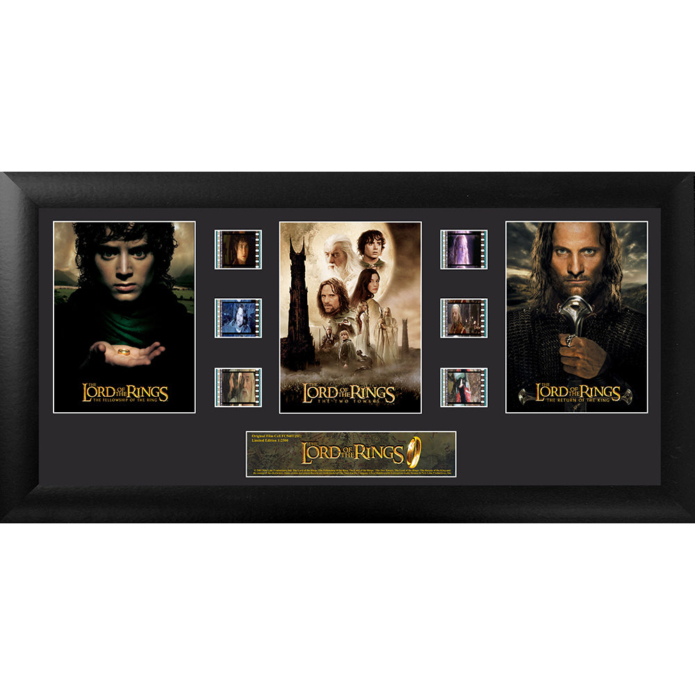 The Lord of the Rings Trilogy FilmCells Framed Wall Art Presentation