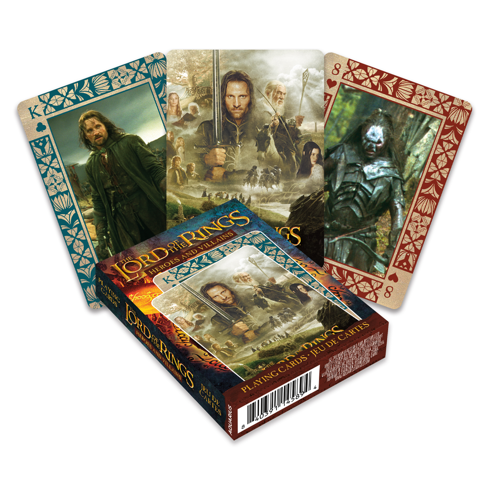 Lord of the Rings Heros and Villians Playing Cards