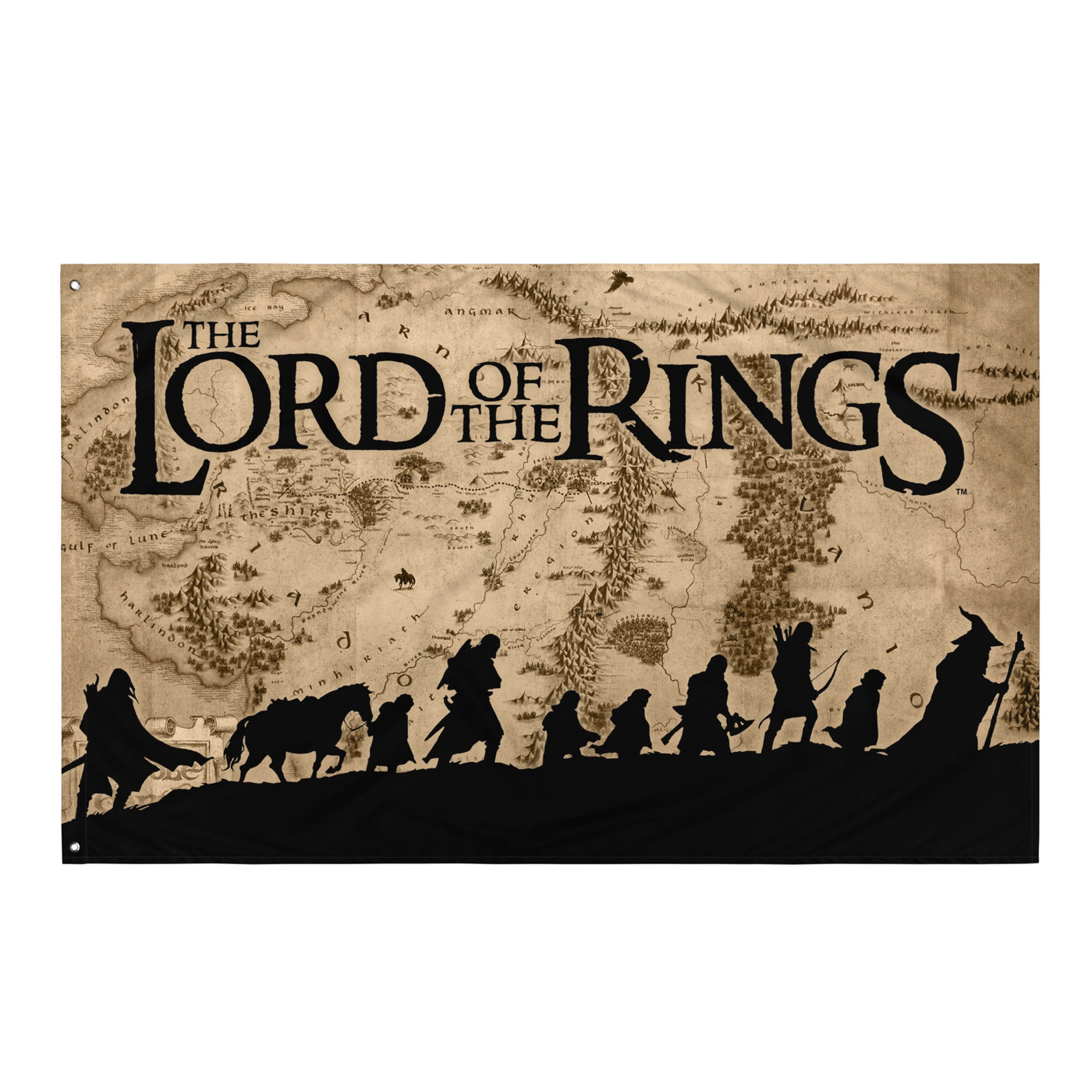 Lord of the Rings Middle Earth Silhouette Banner