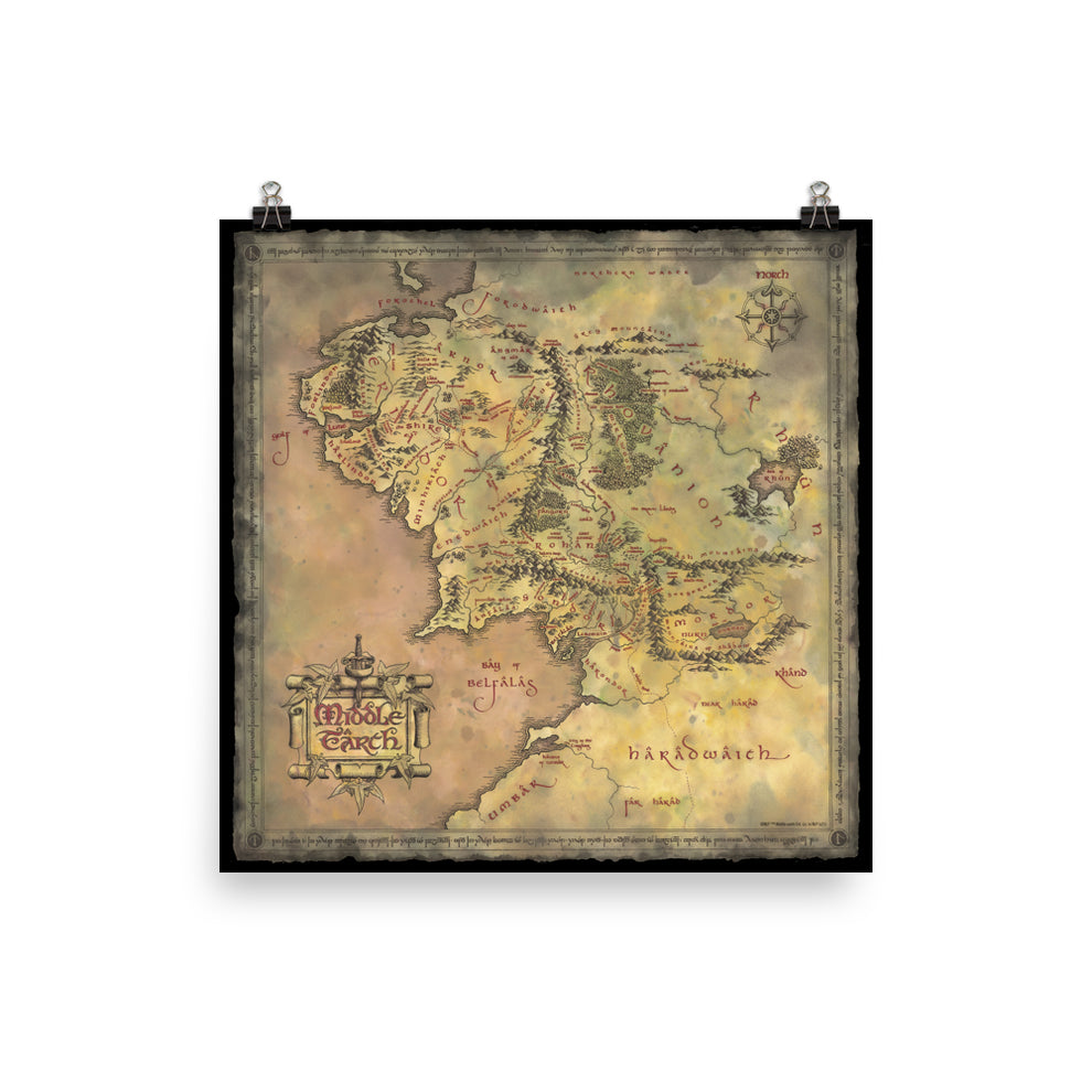 The Lord of the Rings Posters, Iconic LOTR Map Posters