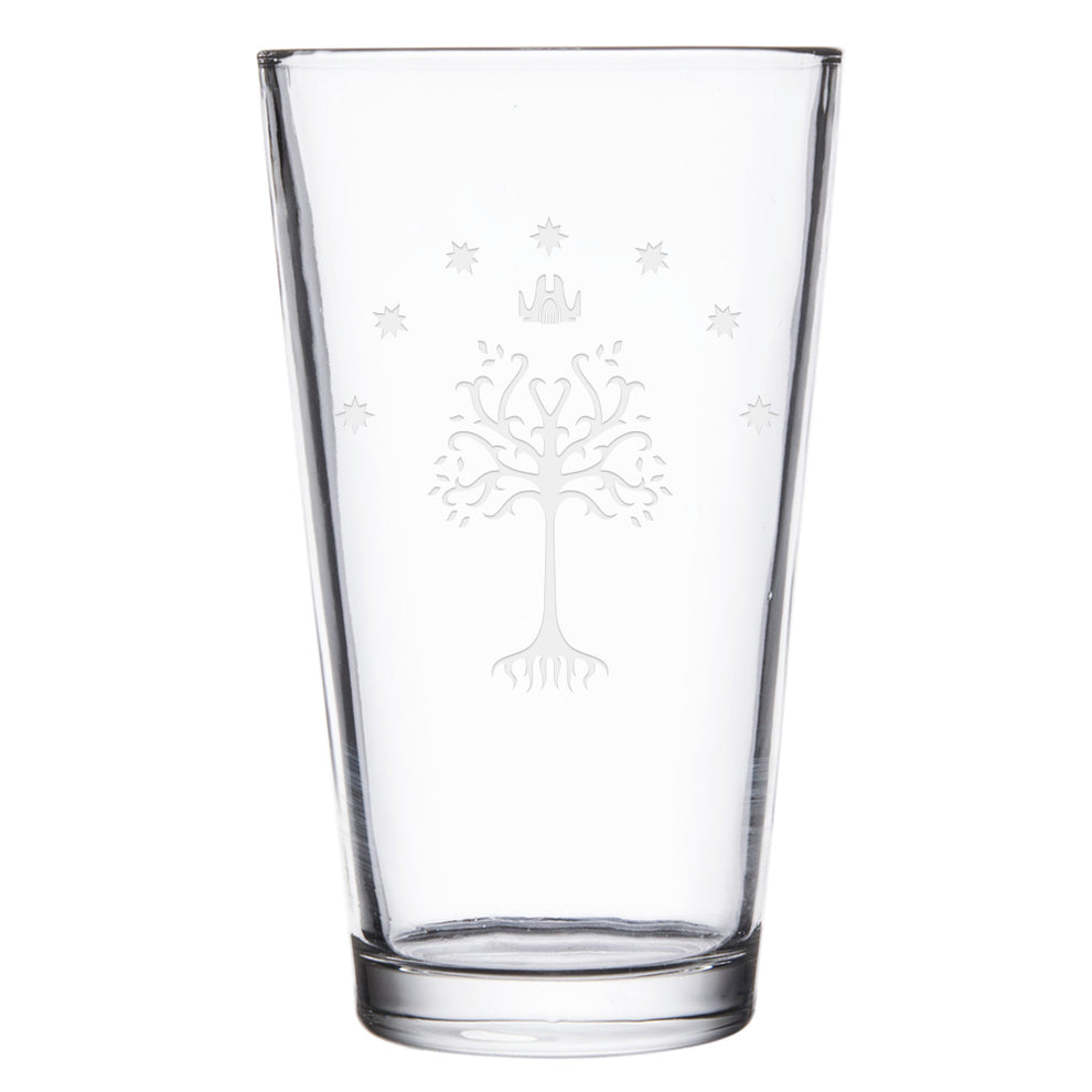 Lord Of The Rings Tree Of Gondor Laser Engraved Pint Glass