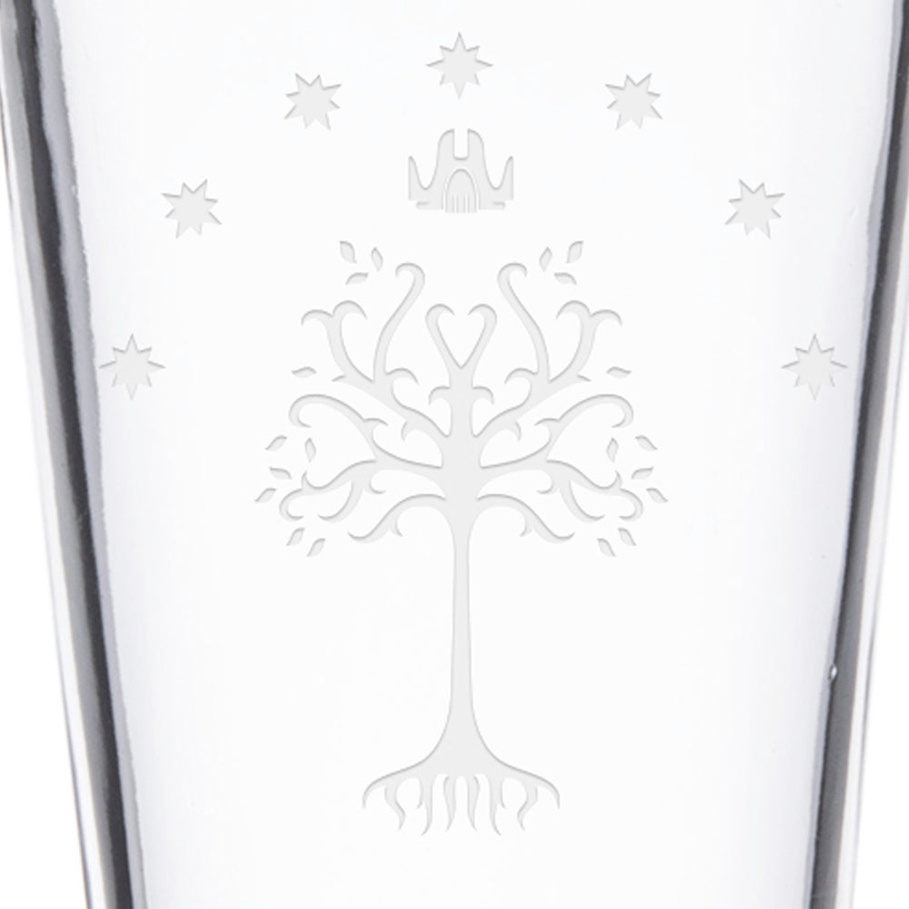 Lord Of The Rings Tree Of Gondor Laser Engraved Pint Glass