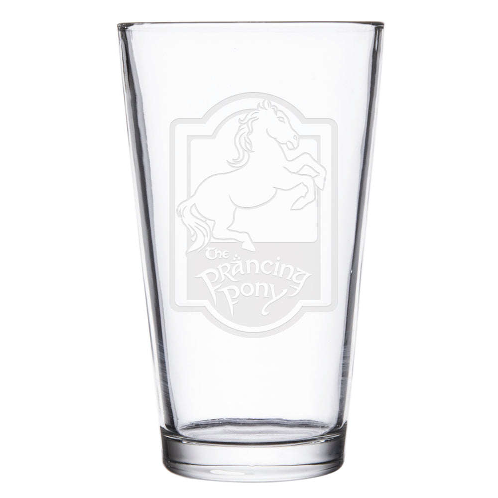 Lord Of The Rings The Prancing Pony Pub Laser Engraved Pint Glass